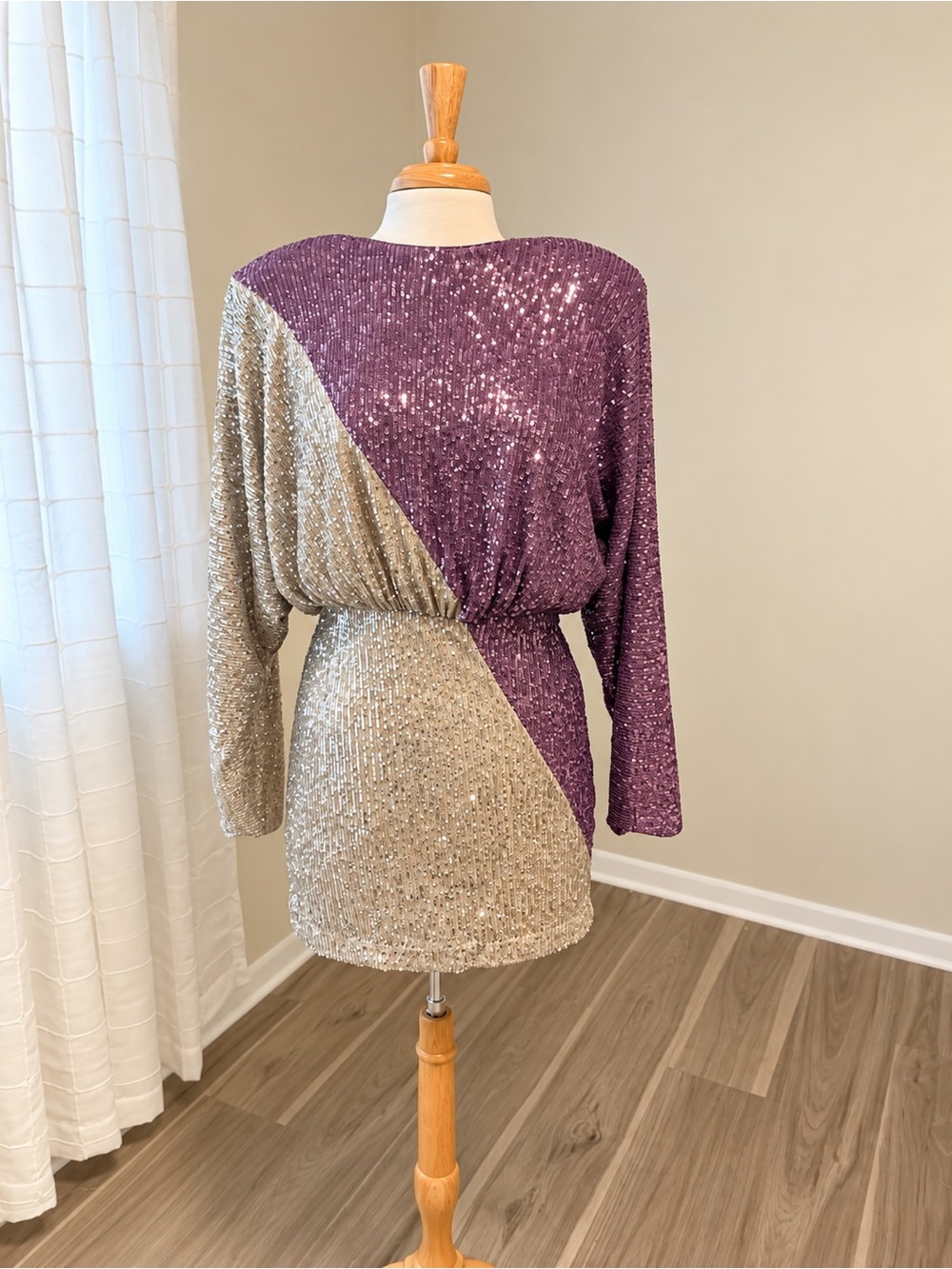ROTATE Birger Christensen Billie Sequin Colorblock Mini Dress – Size 6